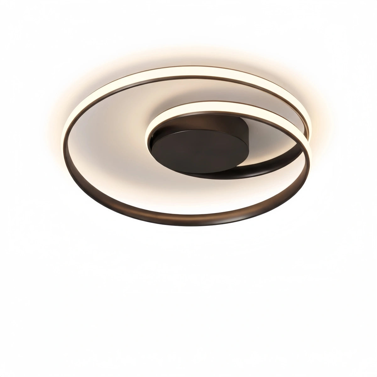Arcato Spiral Ceiling Light – Black Ash Iron & Silica Gel for Bedroom/Living Room